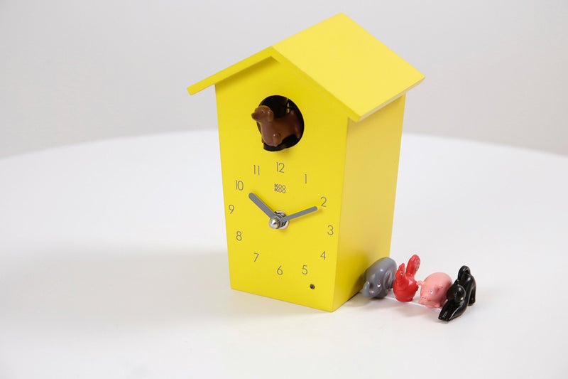 KOOKOO AnimalHouse Yellow, Small Cuckoo Clock with 5 Farm Animals Sounds (Natural Field Recordings) - Image 5